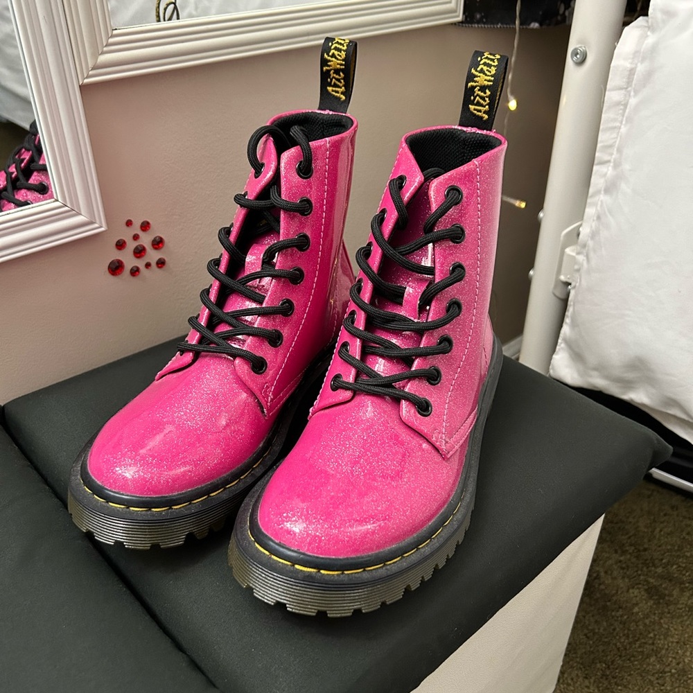 sparkly pink docs ! never worn